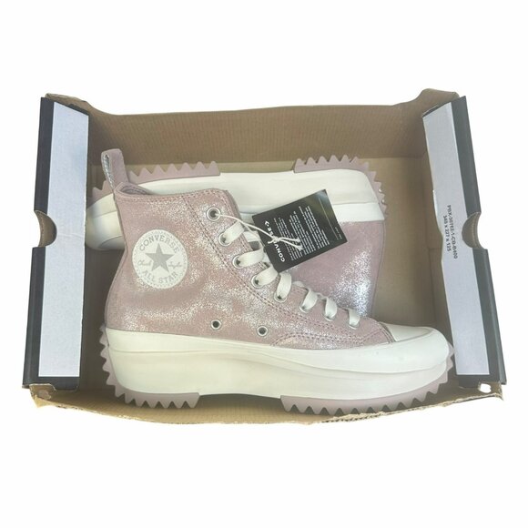 ⭐⭐Converse Run Star Hike Hi Platform Glitter Sz 8 Men's Shoes Suede Pink A11578C - Picture 7 of 9